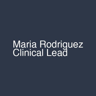 Maria Rodriguez, Transition Specialist
